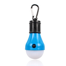 (Blue) Portable Lantern Mini Tent Light 3 Modes LED Bulb Emergency Lamp Handheld Work Light Waterproof Hanging Hook Camping Flashlight