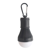 (Black) Portable Lantern Mini Tent Light 3 Modes LED Bulb Emergency Lamp Handheld Work Light Waterproof Hanging Hook Camping Flashlight