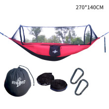(Red) 330lbs Hammock Tent with Mosquito Net Hanging Double Person Camping Bed Portable