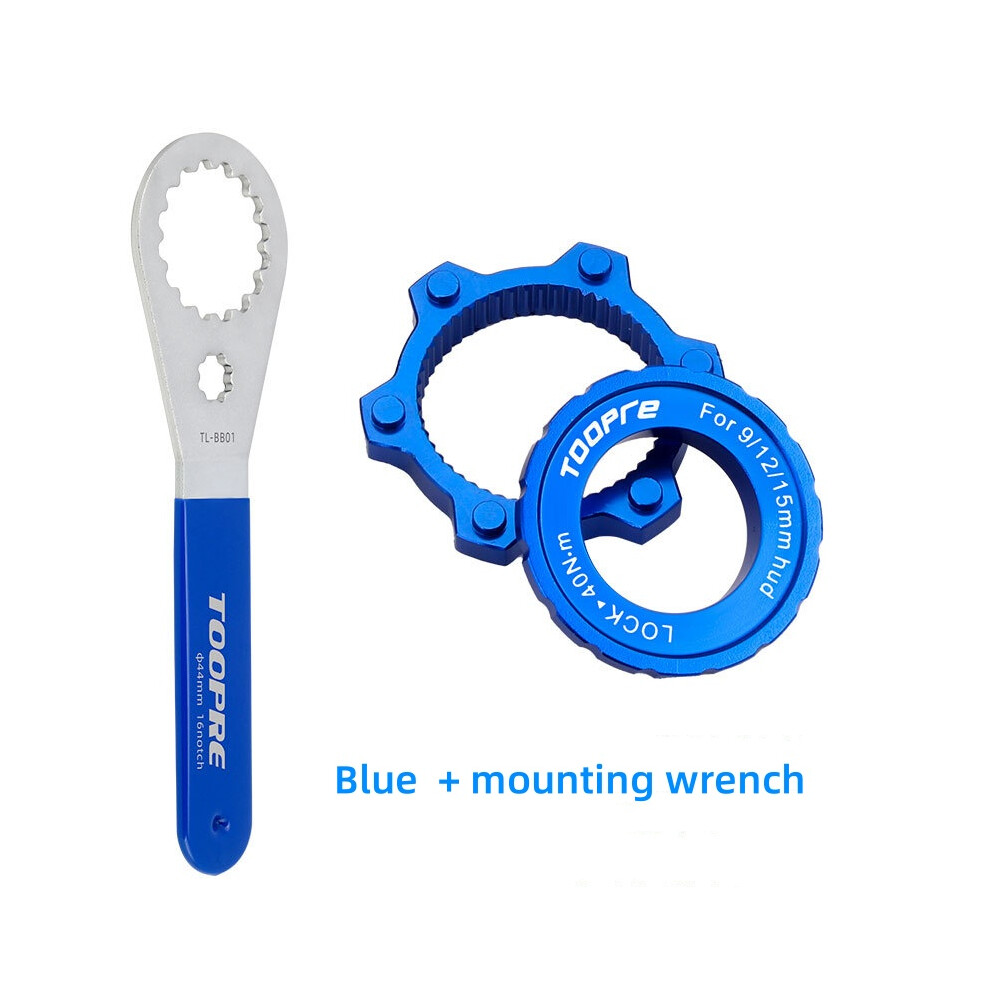 (Colorful+Mounting Wrench) Bicycle Centerlock To 6-Hole Adapter, Center Lock Conversion For 6 Hole Bike Brake Disc 123643798681