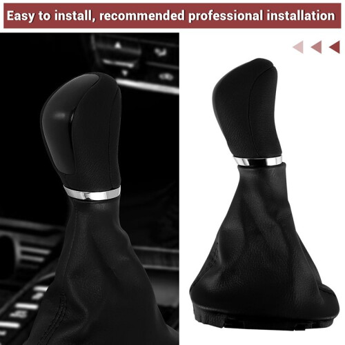 Black Automatic Gear Shift Knob with Gaitor Boot for   W203 W204 Auto Accessories 2