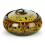 Posacenere in ceramica con coperchio e anello in rame giallo 1