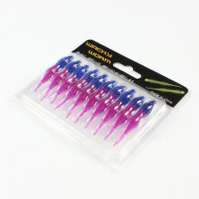 (6) 50mm Soft Lure Set - 10pcs Shad Silicone Wobbler Bait, Artificial Fishing Lures