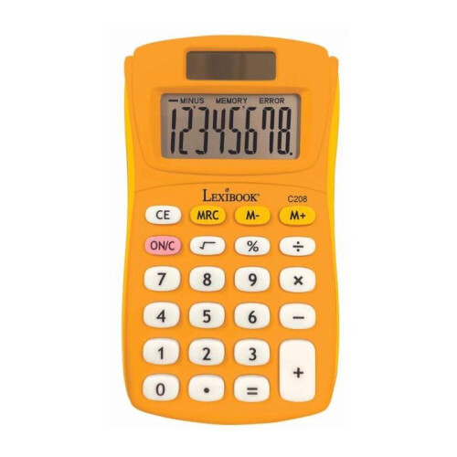 Yellow 8-Digit Pocket Calculator