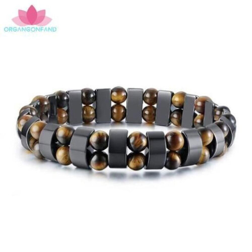 Herrenarmband mit Tigeraugen-Perlen – Weihnachtsgeschenk