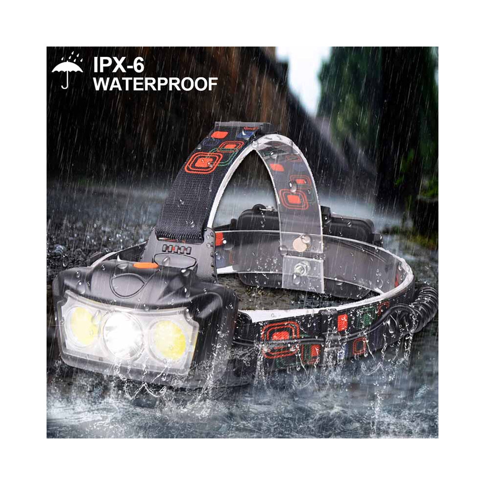 Portable Super Bright Led Head Lamp T6 Cob Led Headlight Flashlight 4 Modes 110691536631