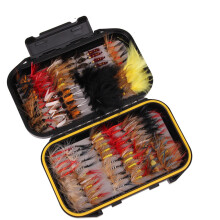 (72pcs) ?40/72/100PCS Trout Bait Wet Dry Flies Buzzers Bugs Fishing Hooks Lures Kit