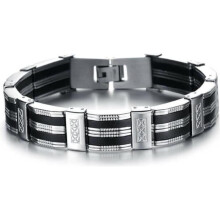 Herenarmband - Roestvrij staal - Zilver - 13 mm