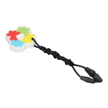 Colier masticabil din silicon alimentar pentru bebeluși, colier pentru ameliorarea durerilor dentare și