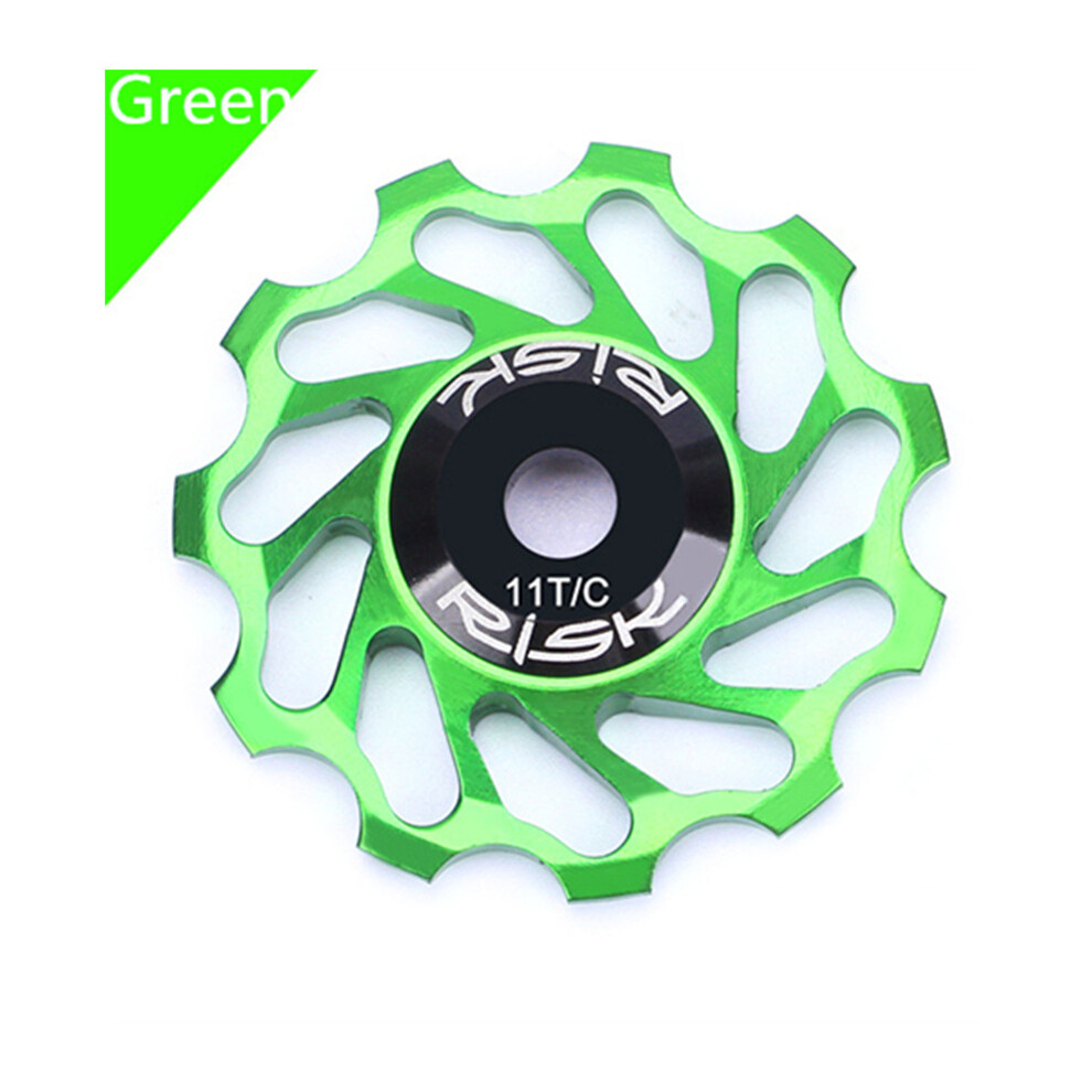 (Green) Cycling Ceramics 11T Ceramic Pulley For Rear Derailleur Guide Green 113121341522