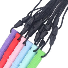 Sensory chew necklace, cylindrical silicone chew necklace, 6 pieces, teething ring, biting, baby toys, Mothinessto y