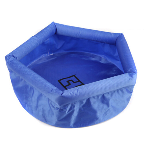 (blue) Compact Lightweight Durable Collapsible Bucket - Portable Folding Water Container