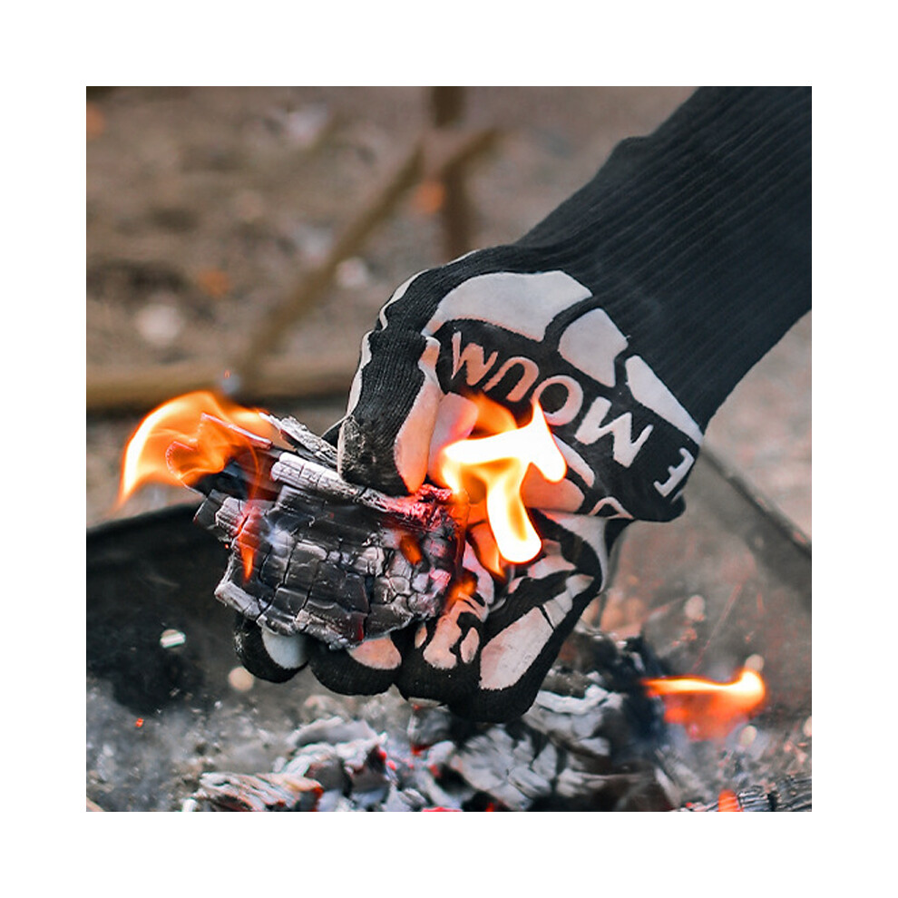 800Â¡Ã£C 12.7" Silicone Flame Resistant Gloves For Insulated Grilling And Cooking 110691546050