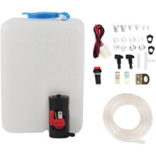 Universelles Scheibenwaschset – Nosheir – 12-V-Pumpe – 1,8 l Fassungsvermögen – Einfache Installation – 148 cm Gummischlauch