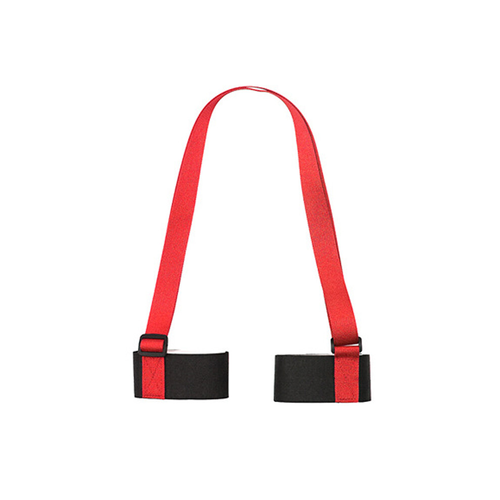 (Black) Adult Snowboard Bindings: Double Velcro Ski Bindings, Handheld & Shoulder Straps