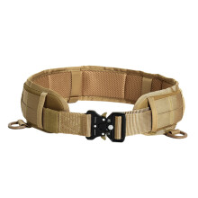 (Khaki) Tactical Battle Belt Hunting Men Battle Belt Set Outdoor CS Hunting Belt Adjustable