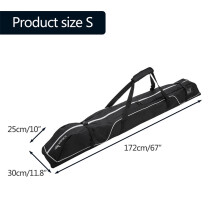 (S) Waterproof Wear-Resistant Ski & Snowboard Bag for Travel 172/192cm