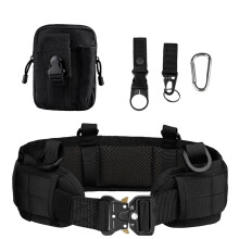 (Black suit) Tactical Battle Belt Hunting Men Battle Belt Set Outdoor CS Hunting Belt Adjustable