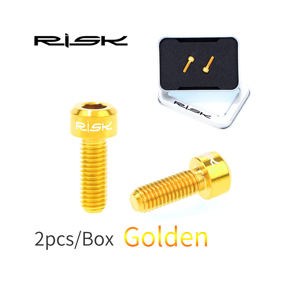 (Gold) M5*14 Titanium Alloy Fixed Brake Lever Bolts For Mtb Derailleur Lever Screws Bicycle Parts Gold 110691550873