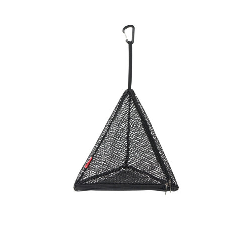 (S) Triangular Zip Hanging Net Camping Portable Folding Storage Basket Drying Net Bag PVC Hanging Net Storage Net