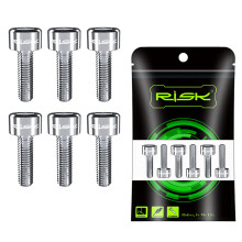 (Titanium, M5x18) 6PCS Handlebar Stem Screws M5*16MM M5*18MM Road MTB Mountain Bike Bolts