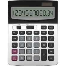 12-stelliger Tischrechner, Standard-Business-Funktionen, Silber