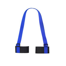 (Blue) Adult Snowboard Bindings: Double Velcro Ski Bindings, Handheld & Shoulder Straps