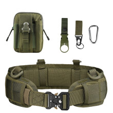 (Black suit) Tactical Battle Belt Set for Men - Adjustable, Outdoor CS Hunting Gear