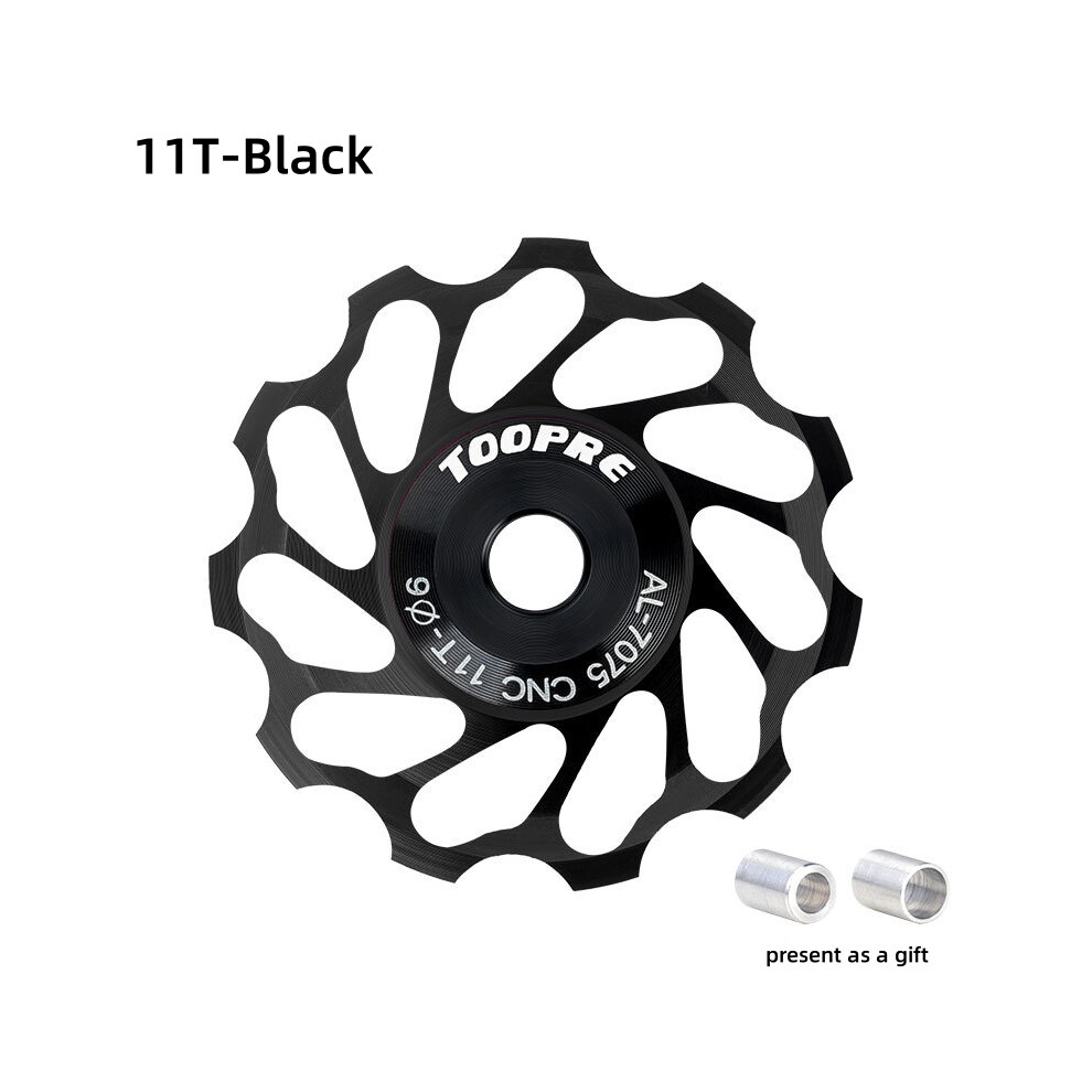 (11T-) 11/13T Mtb Rear Derailleur Guide Wheel, Ceramic Bearing Tension Pulley For Mountain Bicycle Black 113121907650