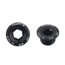 (M19-Black(2pcs)) 2PCS crank cover screw M18/M19/M20 bicycle tooth plate mountain bike screw