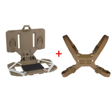 (Sand) Tactical Cell Phone Holder Carrier Phone Mount w/H Harness Strap Shoulder Harness for Screen Size 4.7"-6.7"