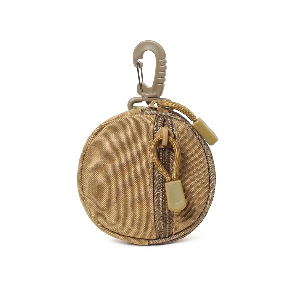 (Khaki) Tactical Mini Utility Molle Rounded Coin Bag Key Pouch Edc Organizer Hang Bag 110691548863