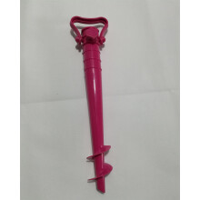 (Red) 1PCS Solid Color Sunshade Umbrella with Beach Fishing Rack & Ground Anchor
