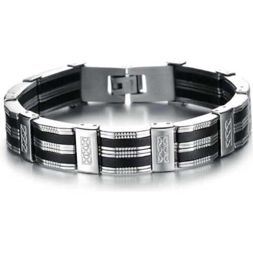 Herrenarmband – Edelstahl – Silber – 13 mm