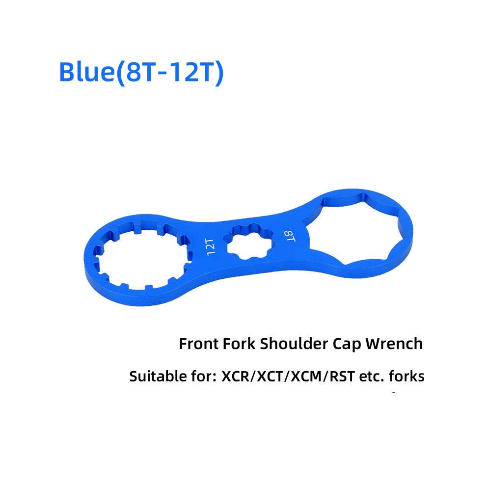 (Blue(8T-12T)) Mtb Bike Front Fork Cap Wrench For Air Shocks - Xcr, Xct, Xcm, Rst Compatible Tool 123643798216