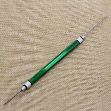 (Green) Detachable 2-End Bait Threading Pin & Drill Hook Fishing Accessories