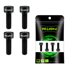 (Black, M6x18) 4PCS Brake Caliper Fixing Bolts Titanium Ti M6x16/18/20mm MTB Bicycle Screw