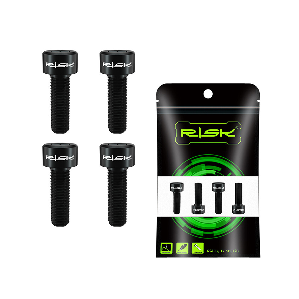 (Dazzling, M6x16) 4Pcs Titanium M6x16/18/20Mm Mtb Brake Caliper Fixing Bolts Bicycle Screws 123643787425