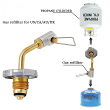 Camping Gas Stove Tank Propane Refill Adapter Burner Connecter Cylinder Hose BBQ