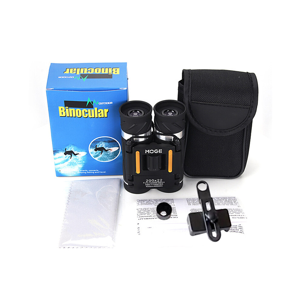 (With Clip) 200X22 Binoculars High Magnification Hd Micro-Optical Night Vision Binoculars Focus Binoculars Portable Camping Hunting Concert 123643784356