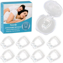 8-delt magnetisk silikone næseklips, anti-snorken-apparater, kraftfuld og effektiv anti-snorken næseklips til søvn