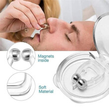 Anti-snorken silikone-enhed, magnetisk anti-snorken næseklips, 1,9 * 1,5 cm, gennemsigtig