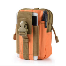 (Orange) Camouflage Tactical Waist Bag | Handbag & Cell Phone Pouch | Running & Outdoor Hanging Bag