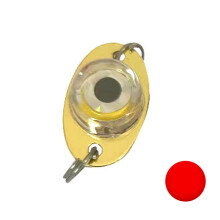 (Red) 1PCS LED Iron Sheet Underwater Eye-Shaped Bait Light for Fishing Squid Attraction