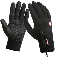 (Pink, XL) Warm gloves touch screen winter motorcycle windproof ski gloves for men and women for cycling outdoor camping hiking motorcycle