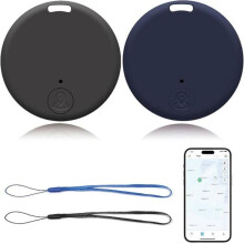 2 Stück Bluetooth 5.2 GPS-Tracker, kompatibel mit iOS und Android über App, intelligente Objektfinder mit akustischem Alarm für Schlüssel