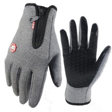 (Grey, L) Warm gloves touch screen winter motorcycle windproof ski gloves for men and women for cycling outdoor camping hiking motorcycle