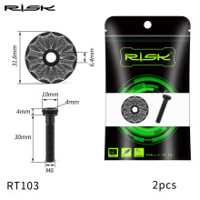 (Black 1) Titanium Alloy Bicycle Stem Cover MTB Folding Bike Headset Top Cap with Screw