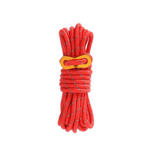 (Red) 4M outdoor camping rope tent fixed rope reflective camping accessories 4mm