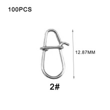 (2#) 100PCS Gourd Shaped Crank Bait Buckle Power Clip Bass Terminal Fishing Gear